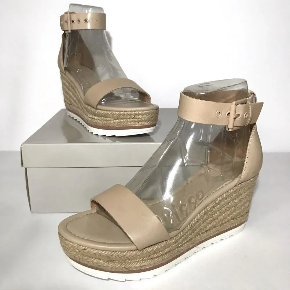 Marc Fisher Zako Leather Espadrille Sandals